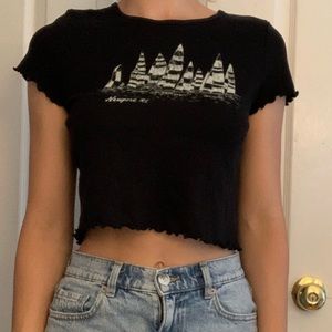 American Eagle Cropped Tee